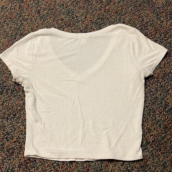 Bozzolo White ribbed short sleeve shirt - Picture 2 of 2